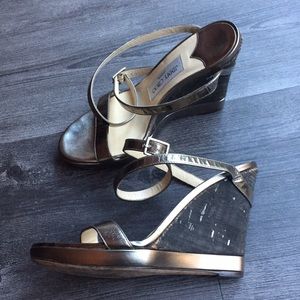Jimmy Choo Metallic Wedges